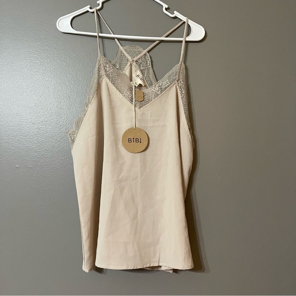 BiBi Lace Cami Tank Top NWT